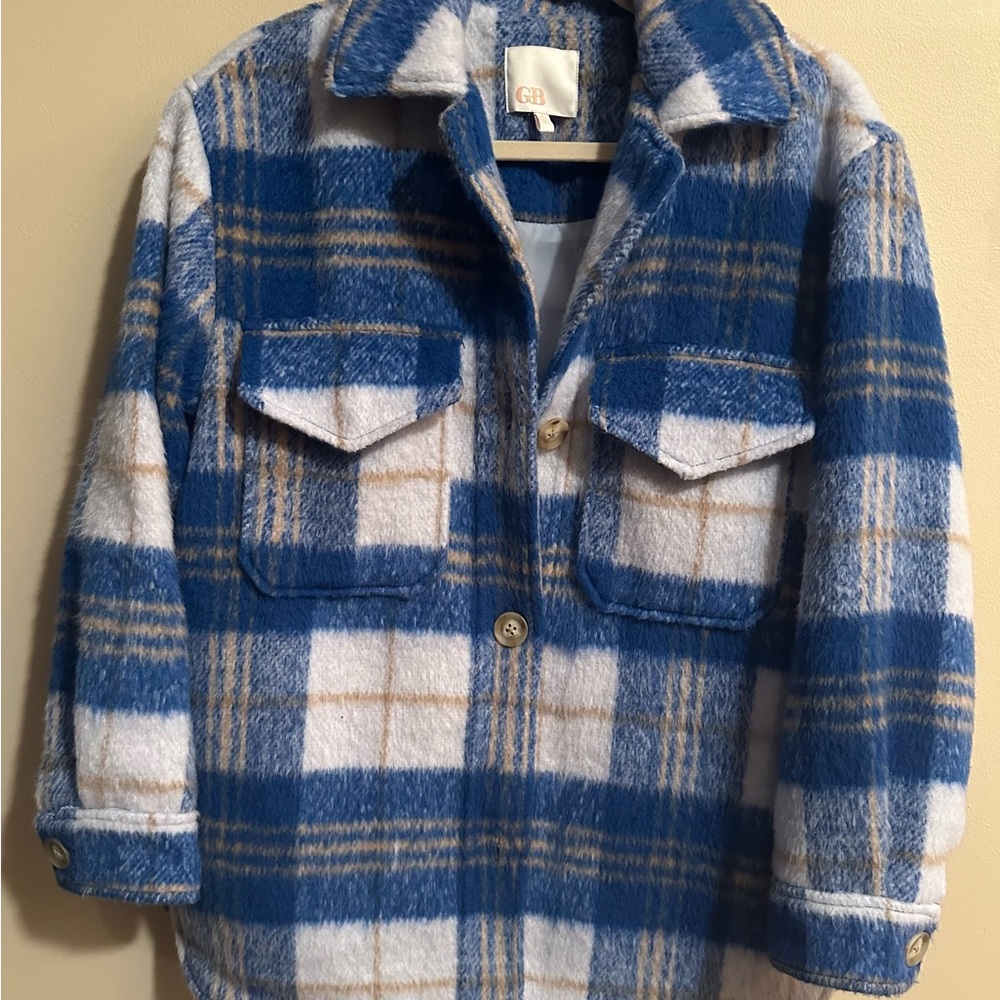 Blue and White Plaid Women’s Jacket